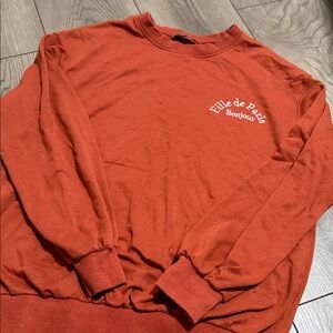 SHEIN Burnt Orange Casual Sweatshirt